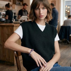 Alternative view of צמיד אבני חן אמטיסט קלאסי